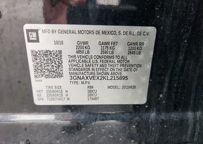 2019 Chevrolet Equinox Lt, Rear End damage, Copart lot 62747956, photo 13 of 15