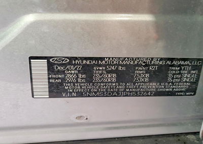 2023 Hyundai Santa Fe Sel Premium, uszkodzenie: Bok, Copart lot 70247396, zdjęcie 14 z 14