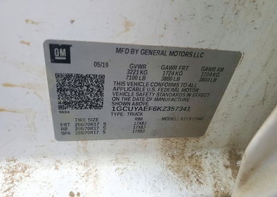 2019 Chevrolet Silverado K1500, Front End damage, Copart lot 72709206, photo 13 of 13