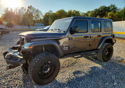 2021 Jeep Wrangler Unlimited Sahara, Front End damage, Copart lot 73480426