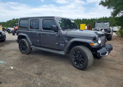 2021 Jeep Wrangler Unlimited Sahara 4xe, daño Lateral, Copart lote 69296476, foto 4 de 12