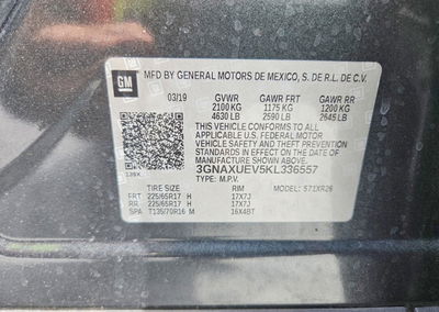 2019 Chevrolet Equinox Lt, пошкодження: Передня частина, Copart лот 71158766, фото 13 з 15