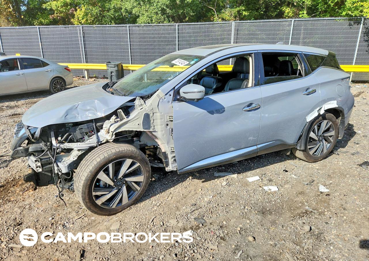 2023 Nissan Murano Sl, daño Frontal, Copart lote 70914046