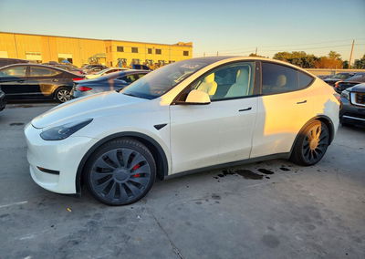 2023 Tesla Model Y, Front End damage, Copart lot 73322926