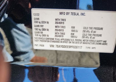 2023 Tesla Model Y, Front End damage, Copart lot 71199276, photo 14 of 16