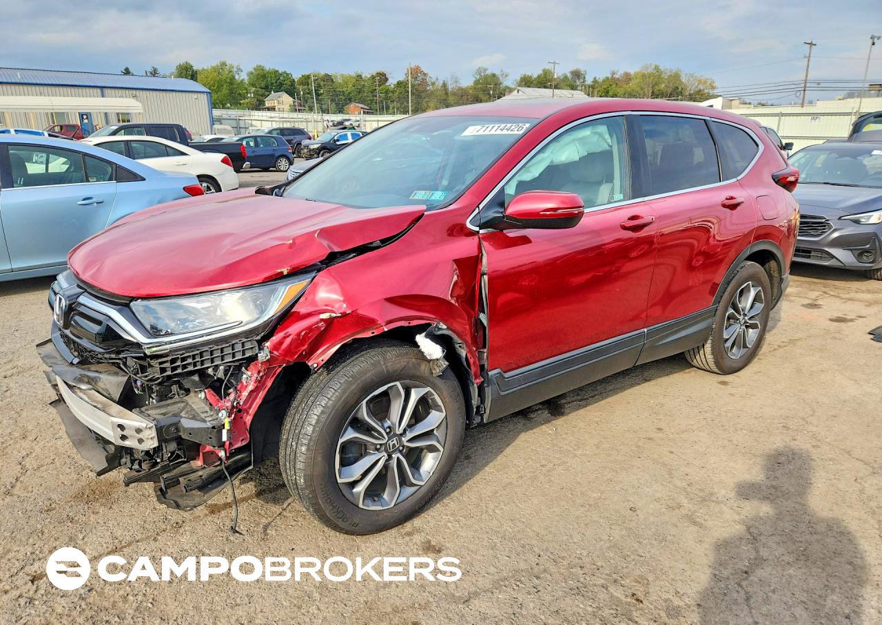 2021 Honda Cr-v Exl, daño Frontal, Copart lote 71114426
