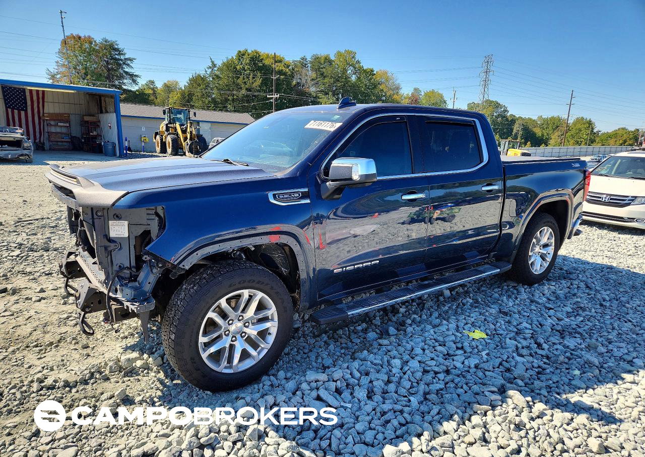 2020 Gmc Sierra K1500 Slt, daño Frontal, Copart lote 71161176