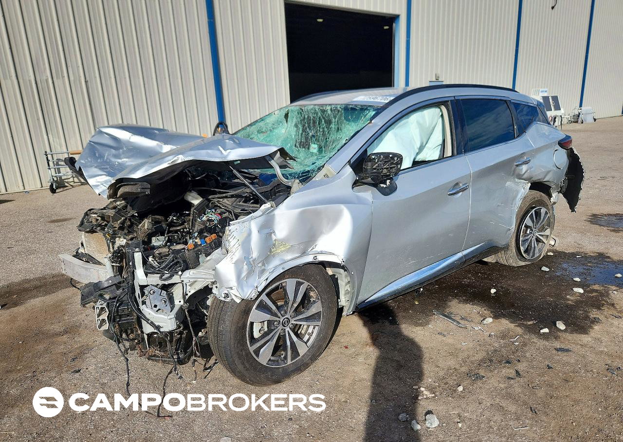 2023 Nissan Murano Sv, daño Frontal, Copart lote 72596706