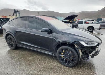 2022 Tesla Model X, Front End damage, Copart lot 74281756, photo 4 of 13