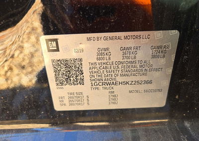 2019 Chevrolet Silverado C1500, daño Abolladuras/rayones menores, Copart lote 74250096, foto 12 de 12