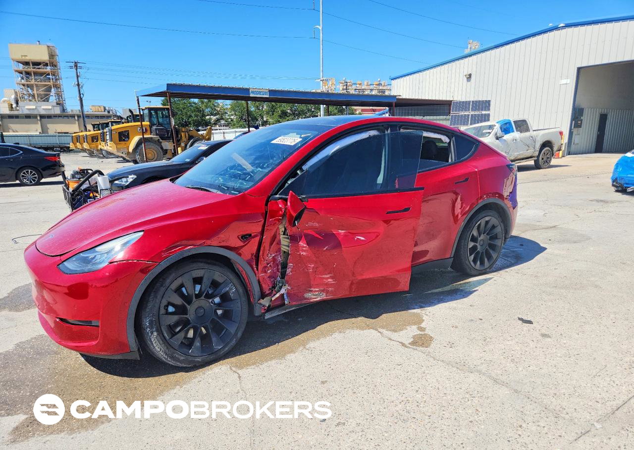 2022 Tesla Model Y, Side damage, Copart lot 69523776