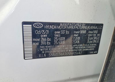 2022 Hyundai Santa Fe Sel, Front End damage, Copart lot 62869796, photo 14 of 16