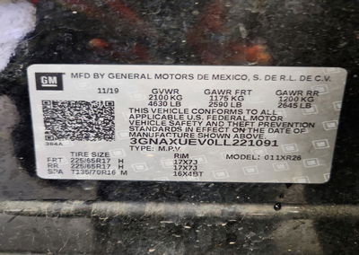 2020 Chevrolet Equinox Lt, daño Trasero, Copart lote 72929566, foto 13 de 13