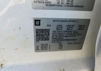 2021 Chevrolet Silverado K1500, Mechanical damage, Copart lot 71745206, photo 12 of 12