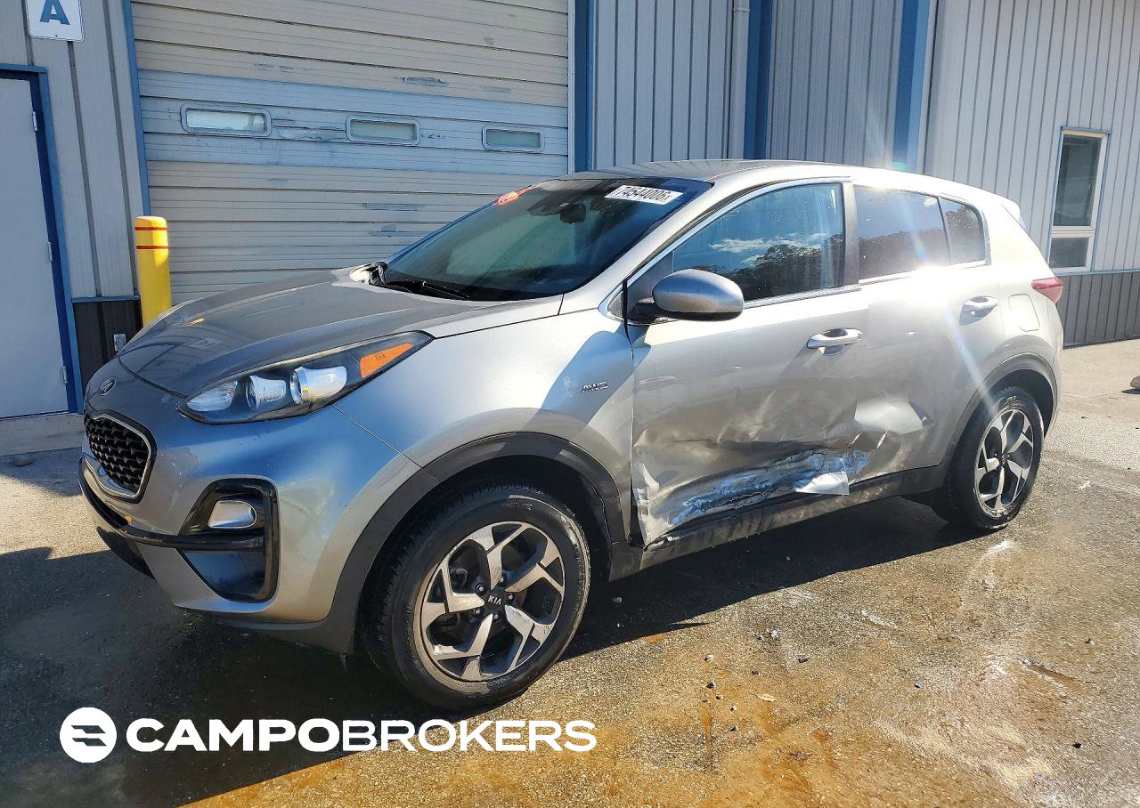 2021 Kia Sportage Lx, daño Lateral, Copart lote 74544006
