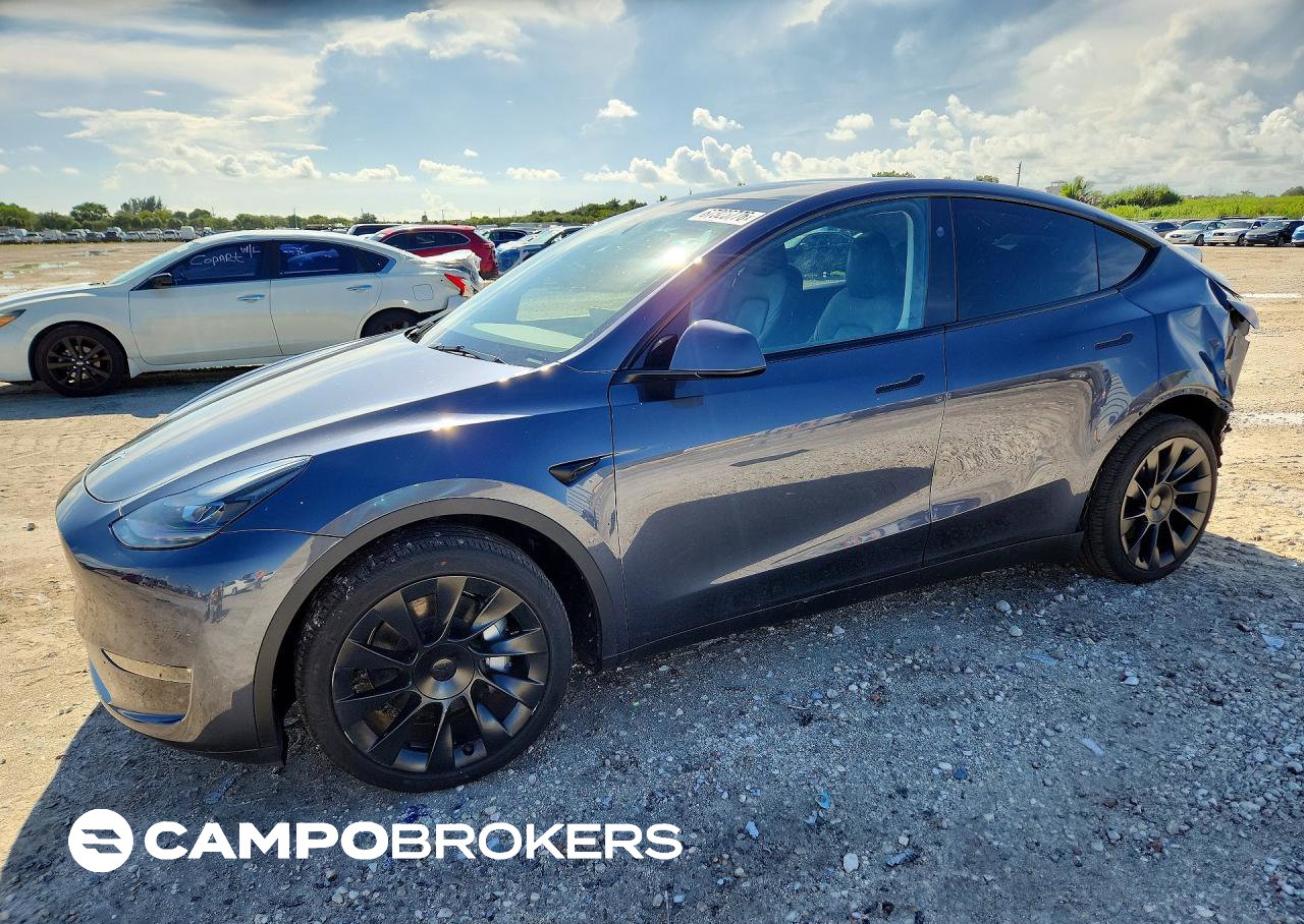 2023 Tesla Model Y, Rear End damage, Copart lot 67325776