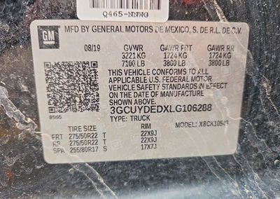 2020 Chevrolet Silverado K1500 Lt, daño Volcadura, Copart lote 65595756, foto 12 de 13