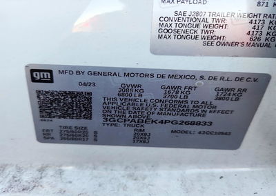 2023 Chevrolet Silverado C1500 Custom, daño Frontal, Copart lote 72518686, foto 12 de 14